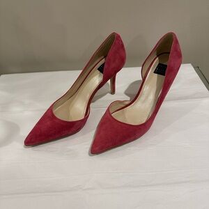White House Black Market Pink Suede Stiletto Heels
